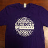 Game Tshirt - GAME OVER - logo with ball of controllers - (Purple) - ADULT – MEDIUM