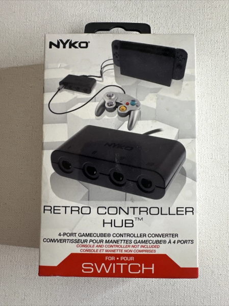 NS Retro Controller Hub - 4-Port GameCube Controller Converter - Nyko - NEW