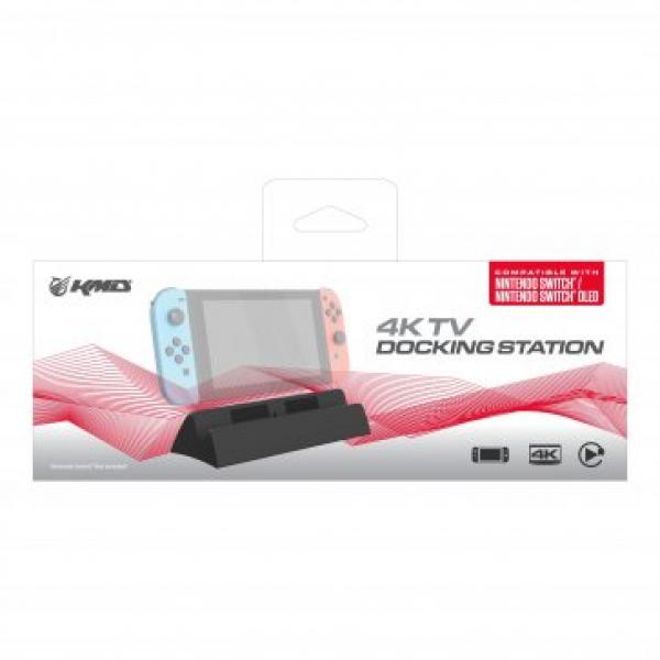 NS Nintendo Switch DOCK kit - 4K TV Docking Station (3rd Party) Console Dock - KMD - black - USED