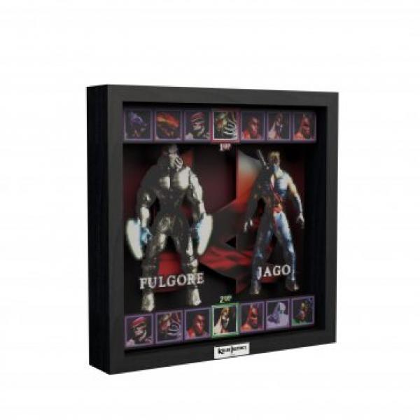 Gamer Gear - FRAMED ART - 9x9 in - Pixel Frames - Shadow Box Art - Killer Instinct - Fight On - NEW