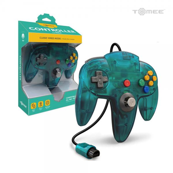 N64 Controller (3rd) NEW - Tomee - Original Style - Hyperkin - Clear Blue Turquoise - NEW