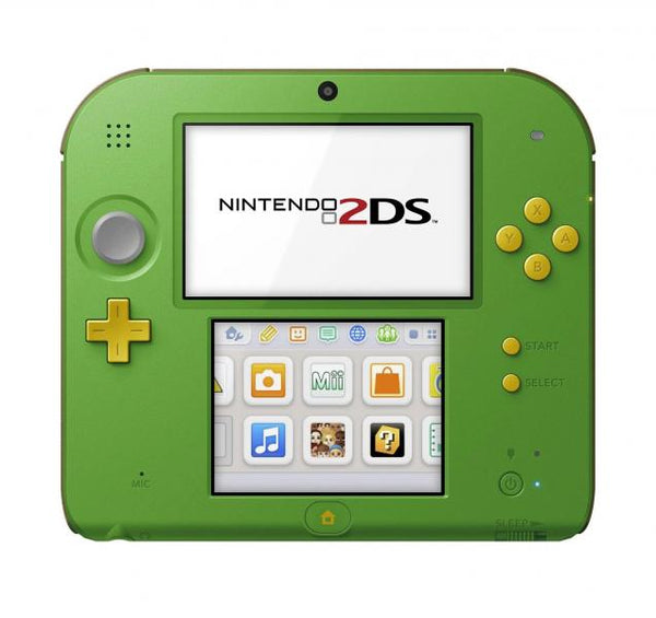 3DS 2DS Nintendo 2DS - System HW - Original Model - The Legend of Zelda Ocarina of Time Edition - Green & Brown - DLC MAY NOT BE INCLUDED - USED