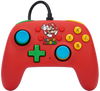 NS Switch Controller (3rd) - Wired - Power A - Nano - Mario with Super Mario Logo - Red - USED