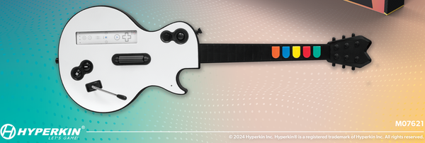 Wii Guitar Controllers - Hyper Strummer - Hyperkin - works on ALL Rock Band and Guitar Hero games - white - NEW