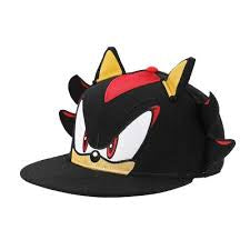 Gamer Hat - Sega - Sonic the Hedgehog - Shadow - snapback with 3D ears & quills - black - NEW