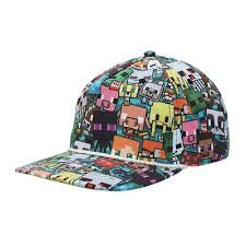 Gamer Hat - Minecraft - characters all over - snapback - NEW
