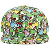 Gamer Hat - Nintendo - Super Mario - Yoshi - Characters all over - flat bill snapback - NEW