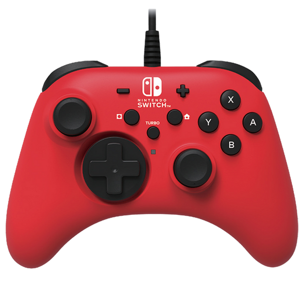 NS Switch Controller (3rd) - Wired - HORIPAD - Red - USED