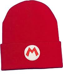 Gamer Hat - Nintendo - Super Mario - Mario M - Beanie hat - Red - NEW