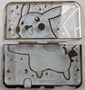 3DS N3DSXL Protector / Protection Shell (3rd) - HORI - Gold Transparent Pikachu - USED