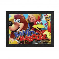 Gamer Gear - FRAMED ART - 10x12 in - Banjo Kazooie - Dynamic Duo - HORIZONTAL - Lenticular Framed Poster
