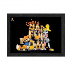 Gamer Gear - FRAMED ART - 10x12 in - Conkers Bad Fur Day - HORIZONTAL - Lenticular Framed Poster