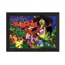 Gamer Gear - FRAMED ART - 10x12 in - Banjo Kazooie - Welcome to Spiral Mountain - HORIZONTAL - Lenticular Framed Poster