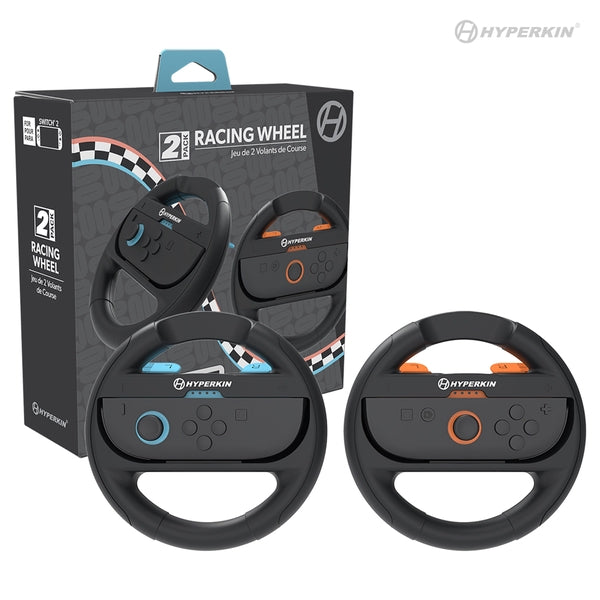 NS2 NS Racing wheel Joy-Con 2 adapters (3rd) Hyperkin - Set of 2 - Black - works on Switch 1 and 2 consoles - NEW