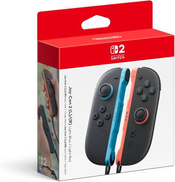 NS2 Joy-Con 2 Controllers (1st) - Set of 2 - Light Blue / Light Red - NEW
