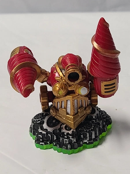 Skylanders - Spyro's Adventure - Figure - Green Base - Tech - Drill Sergeant - Red and Gold Drilling Machine - 84176888 - USED