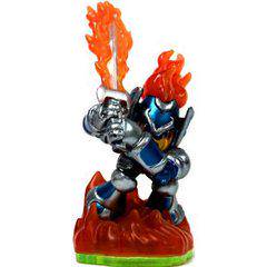 Skylanders - Spyro's Adventure - Figure - Green Base - Fire - Ignitor - Fire Knight in Blue & Silver Amor with Fire Sword - 84181888 - USED