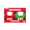 Gamer Gear - Nintendo - Super Mario - SALT & PEPPER shakers - Red & Green Mushrooms - NEW
