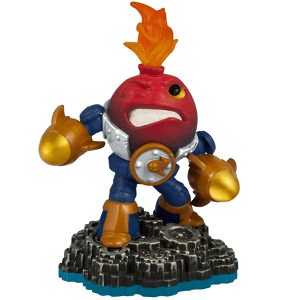 Skylanders - Swap Force - Figure - Blue Base - Tech - Countdown - Lightcore - Red Grimacing Bomb Man - 84828888 - USED