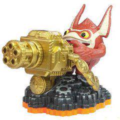 Skylanders - Giants - Figure - Orange Base - Tech - Trigger Happy - Red Gremlin Shooting a Gold Gatling Gun - 84509888 - USED