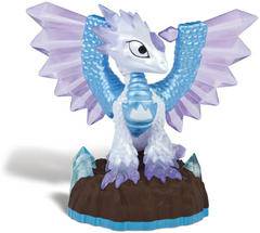 Skylanders - Swap Force - Figure - Blue Base - Earth - Flashwing - Lightcore - White and Blue Dragon with Wings Raised - 84674888 - USED