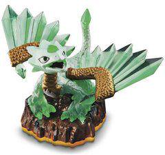 Skylanders - Giants - Figure - Orange Base - Earth - Flashwing - Jade Flashwing - Green Dragon with Brown Accents - 84524888 - USED