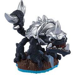 Skylanders - Swap Force - Figure - Blue Base - Earth - Dark Slobber Tooth - Black and Silver Turtle with Big Teeth and Horned Tail - 8479188 - USED
