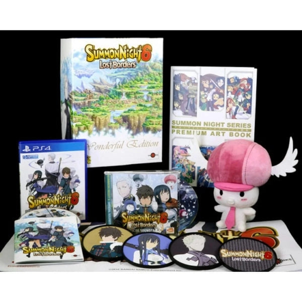 PS4 Summon Night 6 - Lost Borders - Wonderful Edition - Complete with Big Box, Game, Blue Plush, OST CD in Jewel Case, Poster, 4 Drink Coasters and Artbook