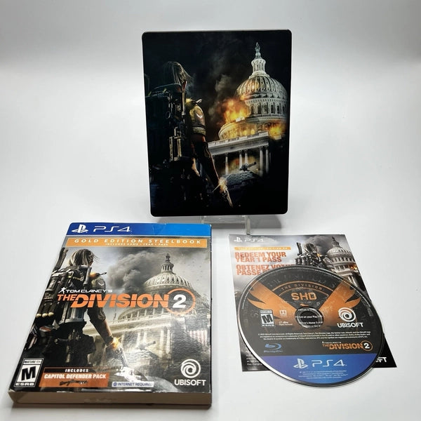 PS4 The Division 2 - Gold Edition Steelbook - ONLINE ONLY - DLC MAY NOT BE INCLUDED