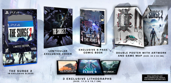 PS4 The Surge 2 - Limited Edition - Complete with Lenticular Cover, Game, Comic, 3 Lithographs and Poster