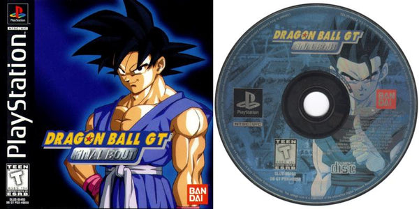 PS1 Dragon Ball GT - Final Bout - BANDAI VERSION - Gohan on Disc and Base Goku on Cover