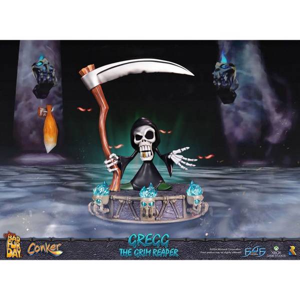 Gamer Gear - TOY - Figures - Conkers Bad Fur Day - Gregg the Grim Reaper - First 4 Figures F4F - 14in PVC Statue - NEW