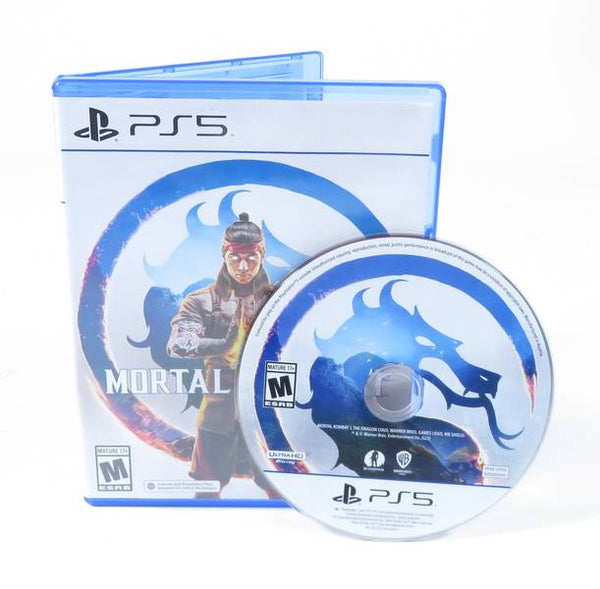 PS5 Mortal Kombat 1 - Standard Edition - Blue Dragon with White Background on Disc - DLC MAY NOT BE INCLUDED