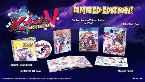 PS4 Touhou Kobuto V 5 - Burst Battle - Limited Edition - Complete with Outer Box, Game, OST CD in Jewel Case, Artbook and Magnet Sheet