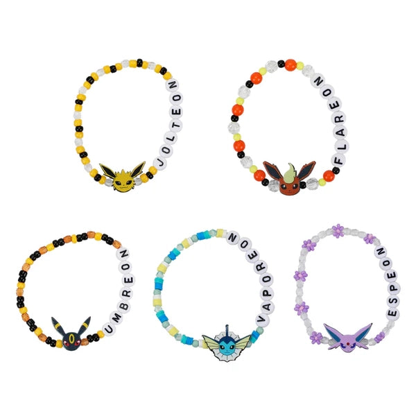Gamer Gear - BRACELET - Nintendo - Pokemon - Multi charmed beaded - 5 pack set - NEW
