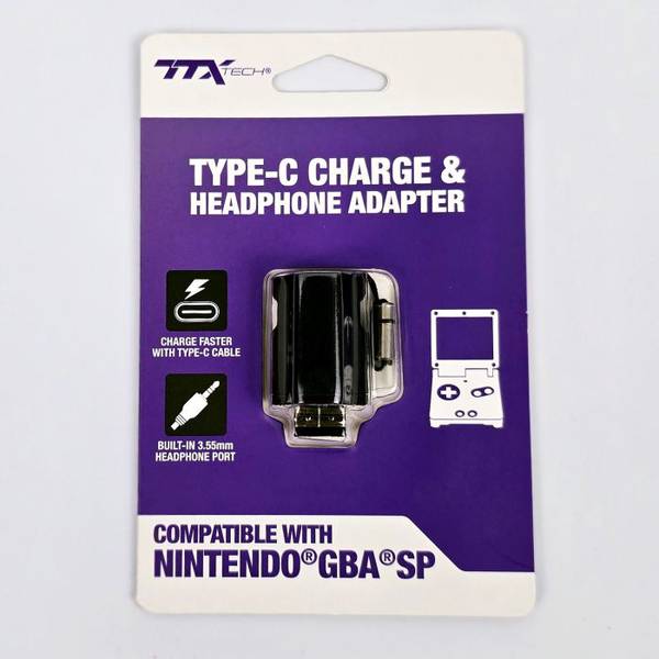 GBA SP Headphone & USB-C adapter (3rd) TTX Tech Innex - NEW