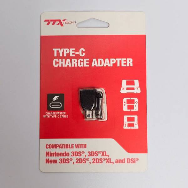 3DS 2DS DSi - Charge cable adapter to USB-C - (3rd) TTX Tech Innex - NEW