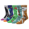 Gamer Gear - Minecraft - Creeper Icons & Mobs - CREW socks - 5 Pack - NEW