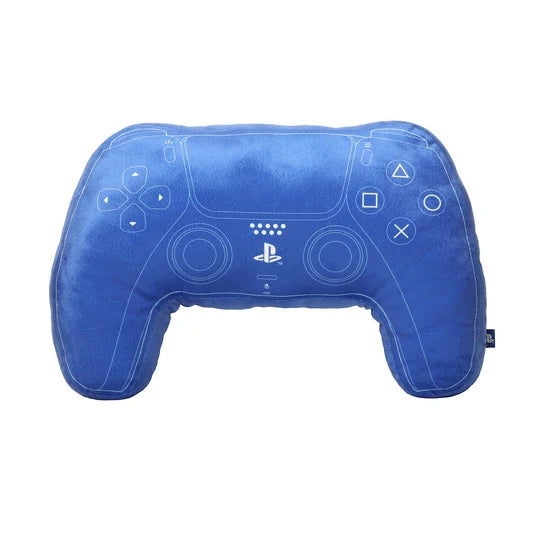 Plush - Sony Playstation - PS5 Dual Sense controller shaped pillow cushion - 10in x 16in - blue - NEW