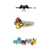 Gamer Hat - HAIR CLIPS - Nintendo - Pokemon - Halloween theme - 3 pack - barrette set - NEW
