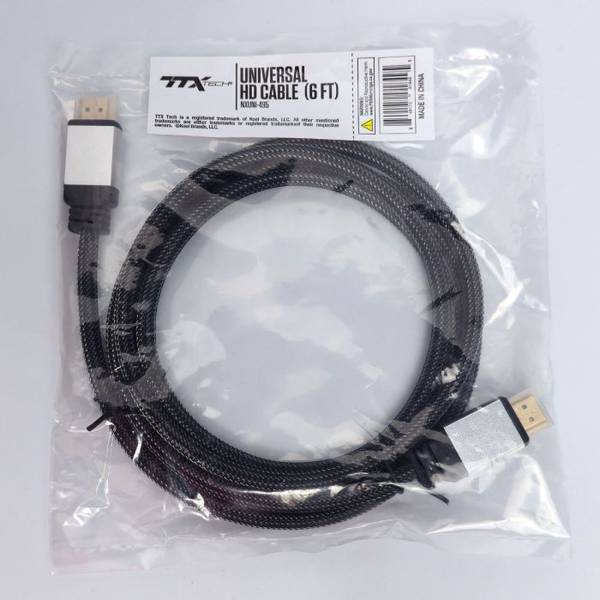 Universal HDMI Cable for HDTV - (3rd) - TTX Tech Innex - 6ft Braded Cable - NEW