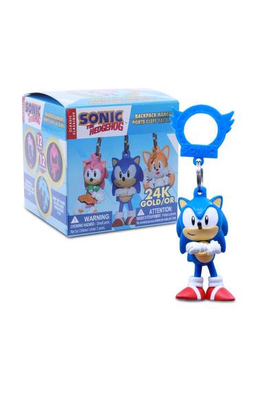 Gamer Toys - Clip On Backpack Hanger - SEGA - Sonic the Hedghog - 2.5 in Figure - Glow in the Dark - Blind Box - NEW