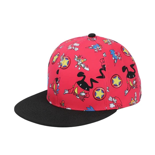 Gamer Hat - Sega - Sonic the Hedgehog - Sublimated AOP - snapback - red - NEW