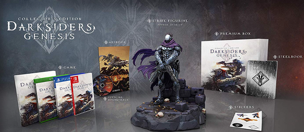 NS Darksiders - Genesis - Collector's Edition - Complete with Steelbook, Game, Strife Figurine, Artbook, OST and Stickers