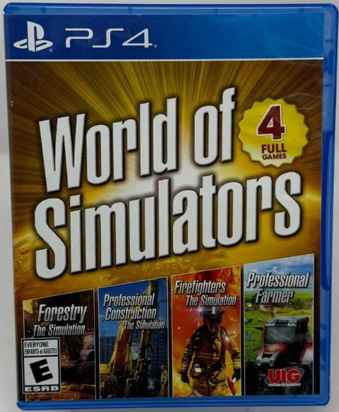 PS4 World of Simulators - Forestry / Professional Construction / Firefighters / Professional Farmer