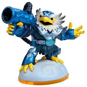 Skylanders - Giants - Figure - Orange Base - Air - Jet Vac - Blue Hawk Man with Gun - 85001888 - USED