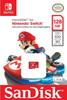 NS Memory Card 128GB - Micro SD Card for Nintendo Switch - Red with White Mushroom - NEW