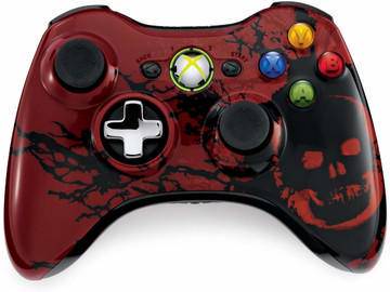 X360 Controller (1st) - Wireless - Gears of War 3 Edition - Red - USED