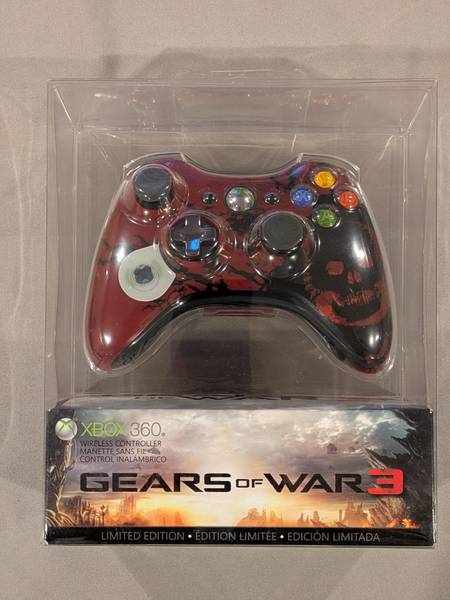 X360 Controller (1st) - Wireless - AA Battery pack - Gears of War 3 Edition - RED - NEW