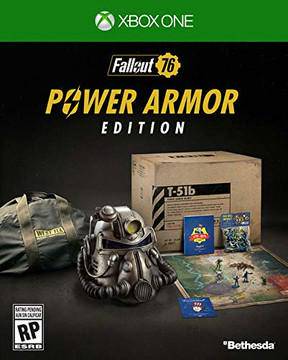 XB1 Fallout 76 - Power Armor Edition - Complete in Box with Game, Helmet, Glow-in-the-Dark World Map, 24 Collectible Figurines, and Steelbook - DLC MAY NOT BE INCLUDED